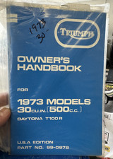 Triumph Owners Handbook 1973