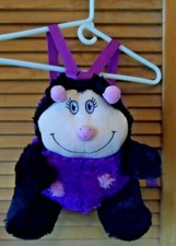 Plush faux fur purple & black