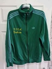 70s Adidas Firebird (?) Tracksuit Top XL Green Army Military