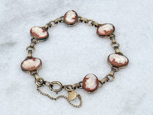 Vintage cameo bracelet - vintage, 12k