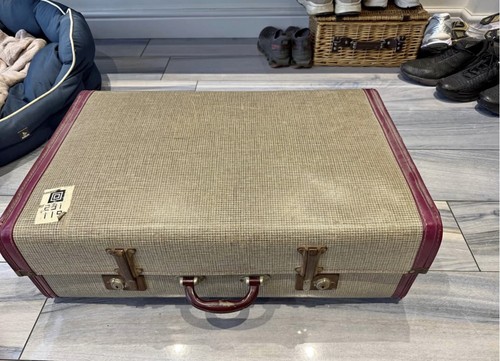 Vintage 1950s large - 1950s, suitcase