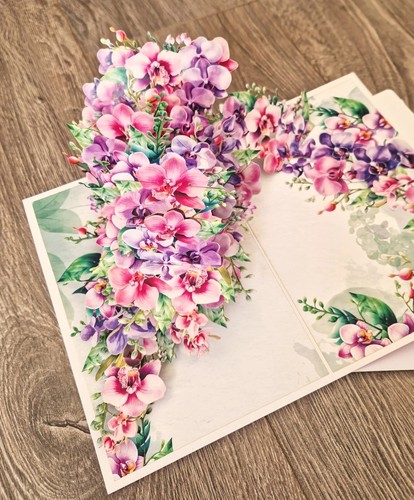 Pink purple orchid - purple, 3d