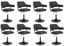 8  X PLUSH BLACK SALON CHAIRS