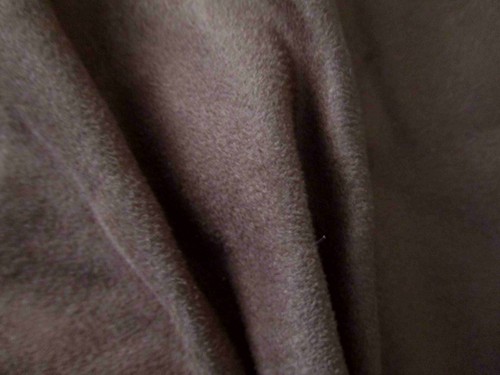 Dark brown thin faux suede