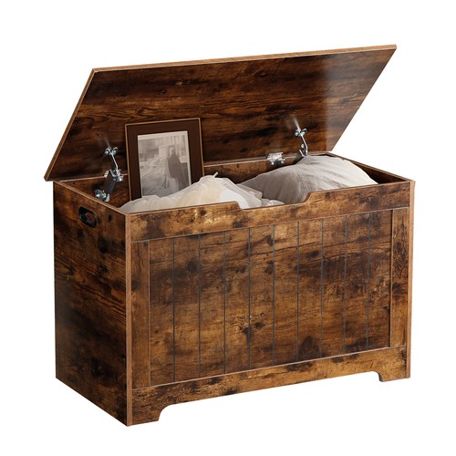 Wooden storage chest bench - storage,
