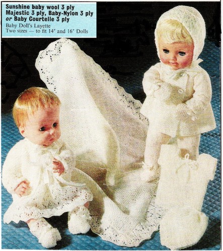 Baby doll layette knitting - doll,