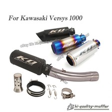 Middle Exhaust Link Pipe + 51mm Mufflers For Kawasaki Versys 1000 2019-2022