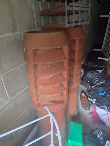 Terracotta clay chimney cowl - terracotta,