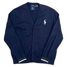 Ralph Lauren Wimbledon Tennis Cardigan Navy Blue 