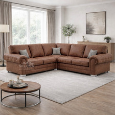 Verona Corner Sofa Tan Brown