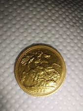 1964 Elizabeth 11 Full Sovereign Gold Coin 22ct good condition.