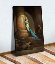 CANVAS WALL ART  30MM DEEP FRAMED PRINT  Egyptian Queen Frank Frazetta ARTWORK