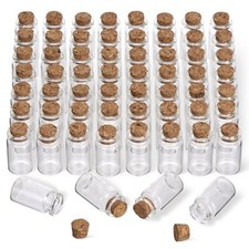 50 x Mini Glass Bottles Jars