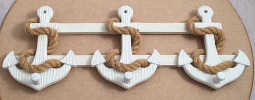 Nautical wooden anchor wall - wooden,