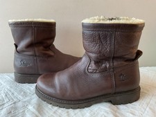 PANAMA JACK real leather men’s brown shearling lined FEDRO boot size 7/41 