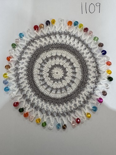 Handmade crochet beaded glass - handmade,
