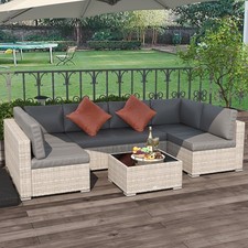 4 Pieces Patio Rattan Wicker