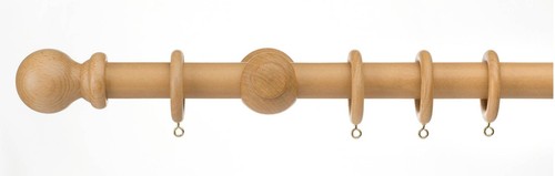 Wood curtain pole - pole, 28mm