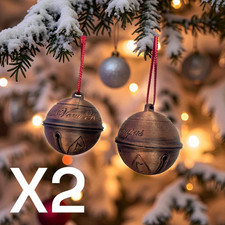 Krampus Bells – Set of 2 Christmas Tree Decorations with Chime, New