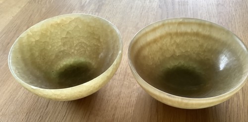 Vintage alabaster carved - vintage, pair