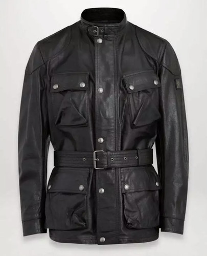 Belstaff men leather jacket - leather,