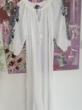 Primark.White Cotton Kaftan