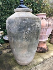 Antique extra large clay pots from India - large olive jars 