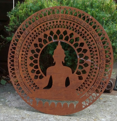 Stunning cast buddha - buddha, garden