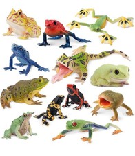 12pcs Frog Figures Rainforest