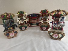 Vtg 1994 Mr Christmas Holiday Carousel 4 Animated Musical Horses Lights Working
