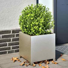 Garden Planters 2 pcs 40x40x40  Stainless Steel L4M5