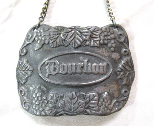 Bacchus pewter bourbon bottle - bacchus,