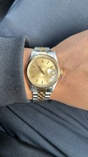 Rolex Datejust 36mm Champagne Dial Watch 16013 Stainless Steel Mens 1987