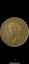 1927 King George v 1d Bronze Coin One Penny