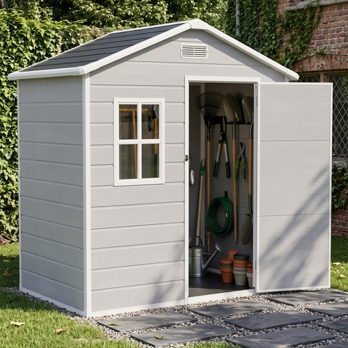 Plastic garden shed - plastic,