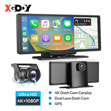 XGODY Dash Cam 4.0K WIFI GPS CarPlay Android Bluetooth Reverse Camera Car Stereo