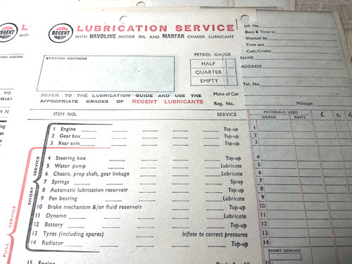Set blank service - 30,