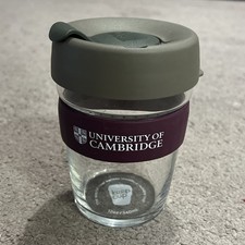 Keep Cup Glass M 12oz340ml Coffee Tea Travel Mug reusable Cambridge university