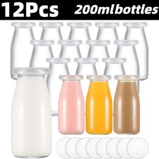 12 Classic Mini Milk Bottles