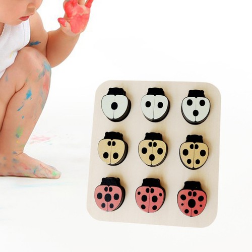 Wooden tray ladybug puzzle - tray,