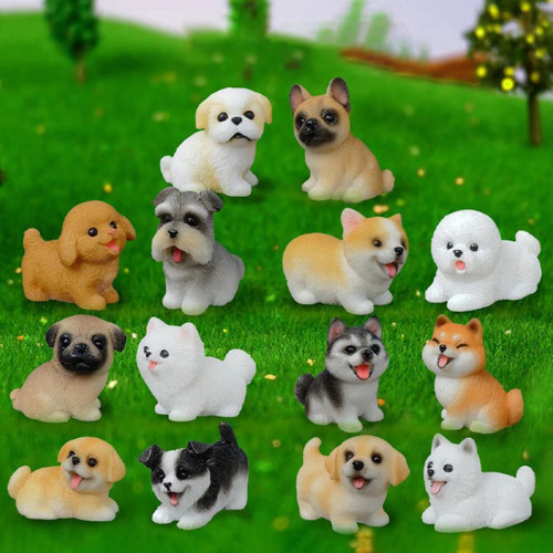 Mini resin dog figurine - dog,