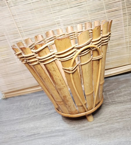 Vintage 1970s bamboo - bamboo, wicker
