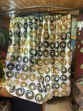 Vintage 1970s Lined Curtains / Helix Fabric Lucienne Day For Heals