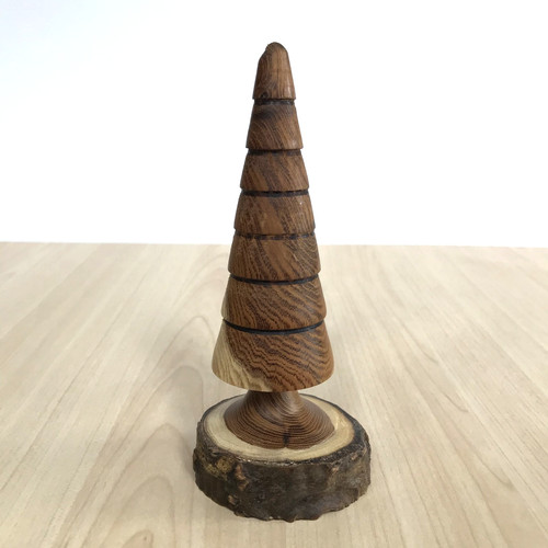 Carved wooden tree sculpture - carved,