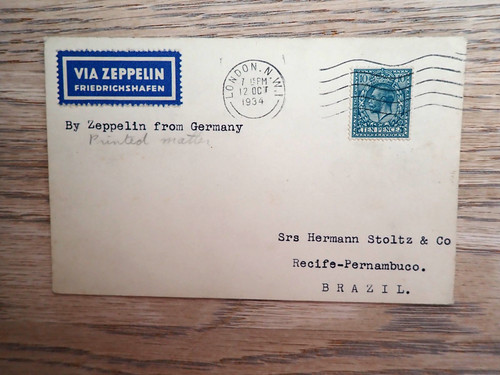 Zeppelin cover with cachet - ,