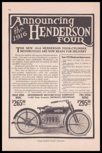 1916 henderson four motorcycle - 1916,