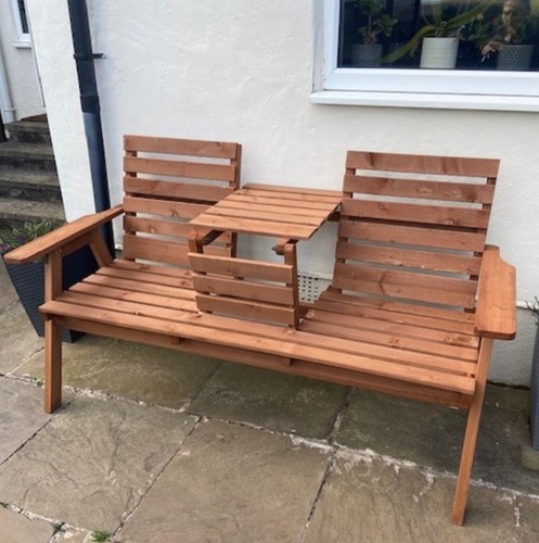 Rustic wooden garden bench - rustic,