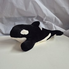 Official SeaWorld Killer Whale Orca Soft Toy Plush Vintage 2000s