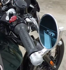 Chrome bar end mirrors - bar, triumph