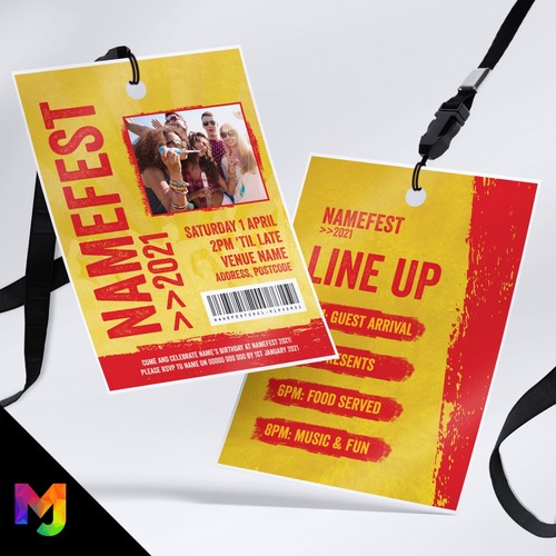 Personalised festival party - personalised,
